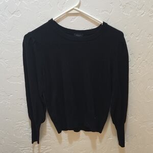 Ann Taylor Factory Elegant Black Knit Top